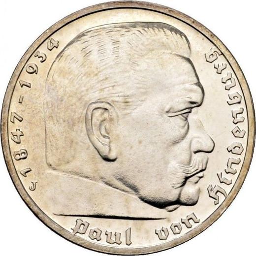 Obverse 5 Reichsmark 1936 J "Type 1936-1939" - Silver Coin Value - Germany, Third Reich