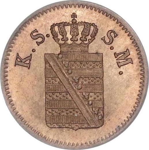 Avers 1 Pfennig 1856 F - Münze Wert - Sachsen-Albertinische, Johann