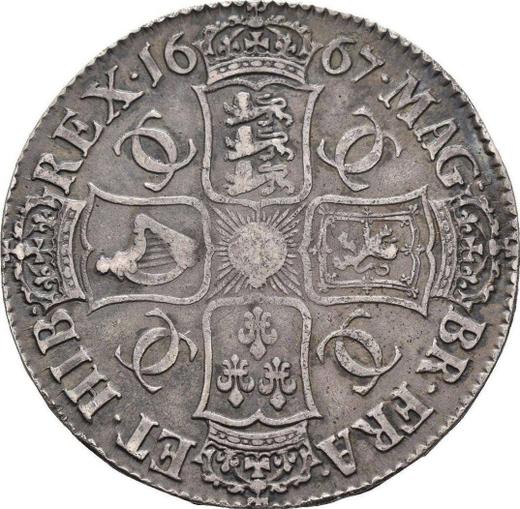 Reverse Crown 1667 "Second laureate bust" - Silver Coin Value - United Kingdom, Charles II
