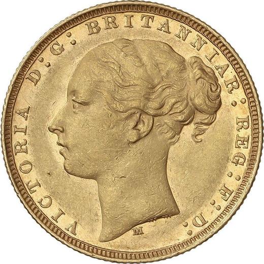 Avers Sovereign 1879 M WW "St. Georg" - Goldmünze Wert - Australien, Victoria