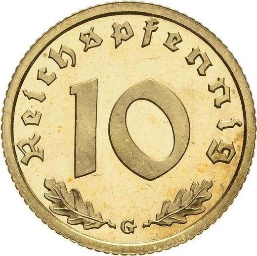 Obverse 10 Reichspfennig 1936 G "Type 1936-1939" -  Coin Value - Germany, Third Reich