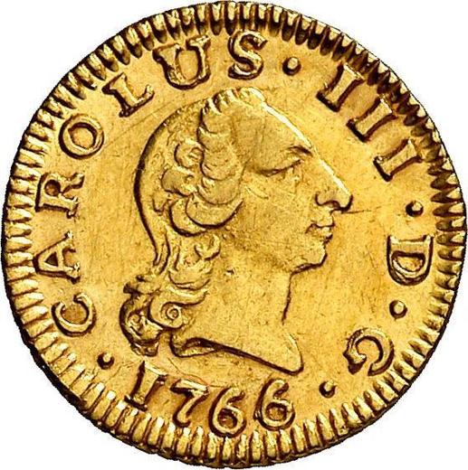 Avers 1/2 Escudo 1766 S VC - Goldmünze Wert - Spanien, Karl III
