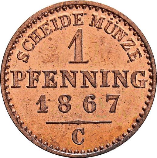 Revers 1 Pfennig 1867 C - Münze Wert - Preußen, Wilhelm I