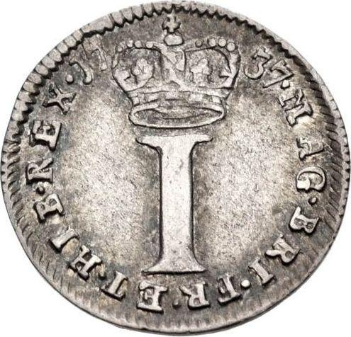 Revers 1 Penny 1737 - Silbermünze Wert - Großbritannien, Georg II
