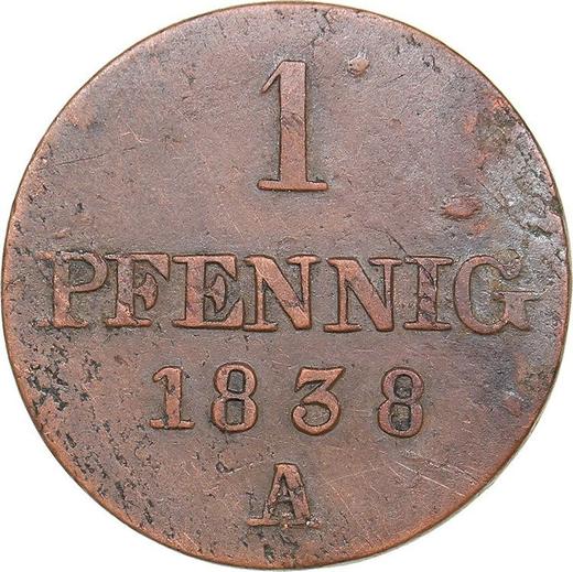 Reverse 1 Pfennig 1838 A "Type 1837-1846" - Coin Value - Hanover, Ernest Augustus