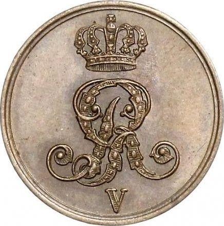 Avers 1 Pfennig 1852 B - Münze Wert - Hannover, Georg V