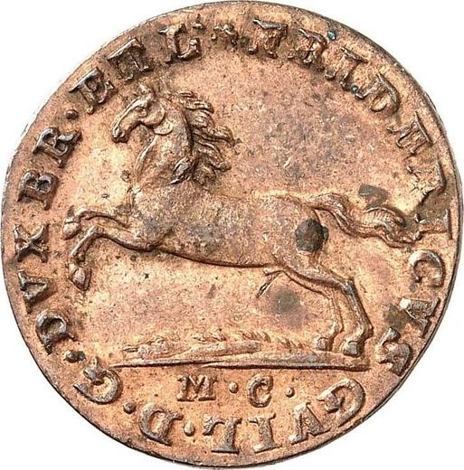 Obverse 1 Pfennig 1813 MC -  Coin Value - Brunswick-Wolfenbüttel, Frederick William