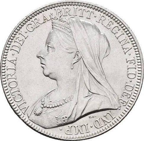 Anverso Florín (2 chelines) 1896 TB - valor de la moneda de plata - Gran Bretaña, Victoria