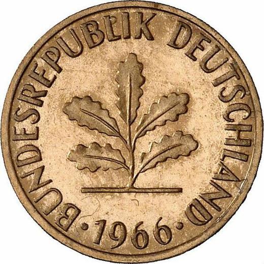 Reverse 1 Pfennig 1966 J - Coin Value - Germany, FRG
