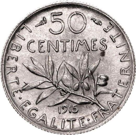 Revers 50 Centime 1915 "Sämann" - Silbermünze Wert - Frankreich, Dritte Republik