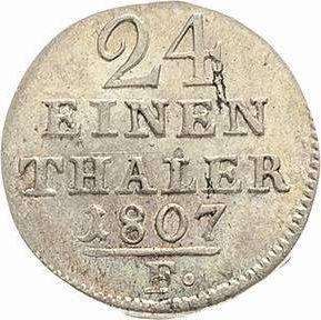 Reverse 1/24 Thaler 1807 F - Silver Coin Value - Hesse-Cassel, William I
