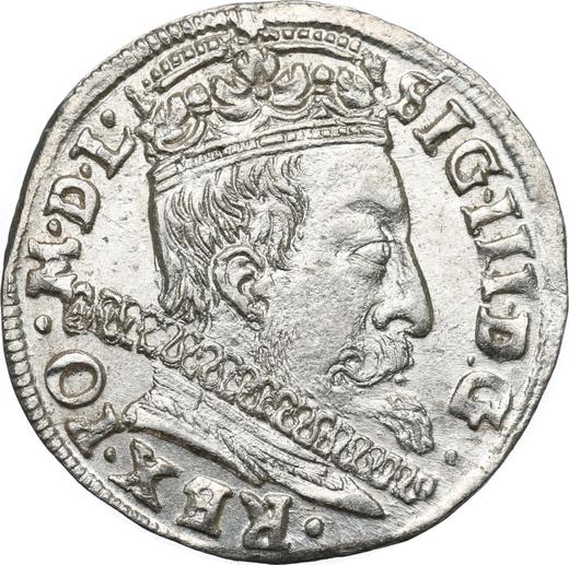 Obverse 3 Groszy (Trojak) 1597 "Lithuania" Date below - Silver Coin Value - Poland, Sigismund III Vasa