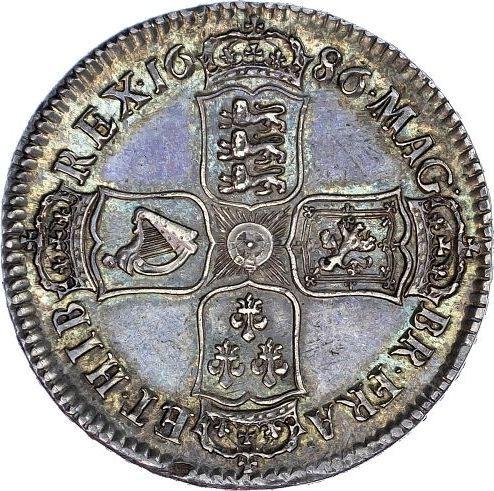 Reverse Halfcrown 1686 "First laureated bust" - Silver Coin Value - United Kingdom, James II