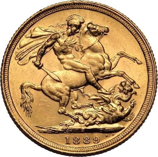 Reverse Sovereign 1889 S JEB "Jubilee portrait" - Gold Coin Value - Australia, Victoria