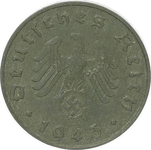 Reverse 10 Reichspfennig 1943 B "Type 1940-1945" - Coin Value - Germany, Third Reich