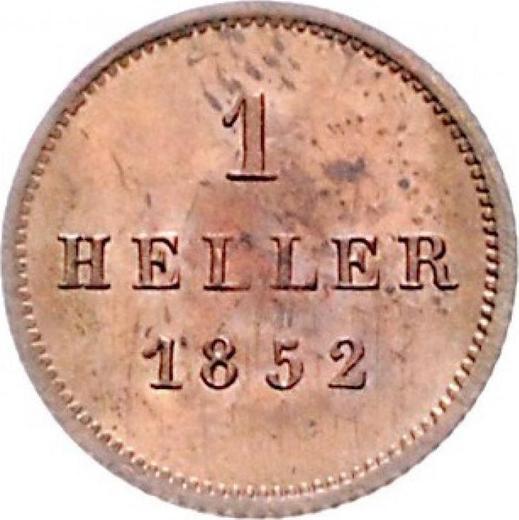 Revers Heller 1852 - Münze Wert - Bayern, Maximilian II