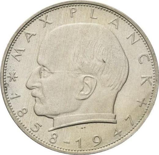 Obverse 2 Mark 1963 F "Max Planck" -  Coin Value - Germany, FRG