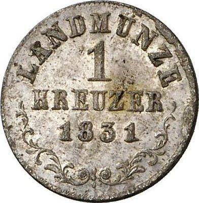 Revers Kreuzer 1831 L "Typ 1831-1837" - Silbermünze Wert - Sachsen-Meiningen, Bernhard II