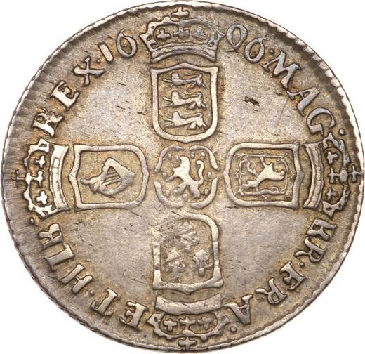 Reverse Sixpence 1696 N "First laureated bust" Early harp - Silver Coin Value - United Kingdom, William III