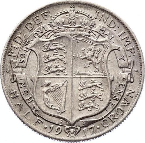 Reverse Halfcrown 1917 - Silver Coin Value - United Kingdom, George V