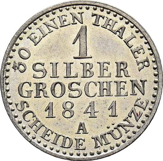 Rewers monety - 1 silbergroschen 1841 A - cena srebrnej monety - Reuss-Schleiz, Henryk LXII