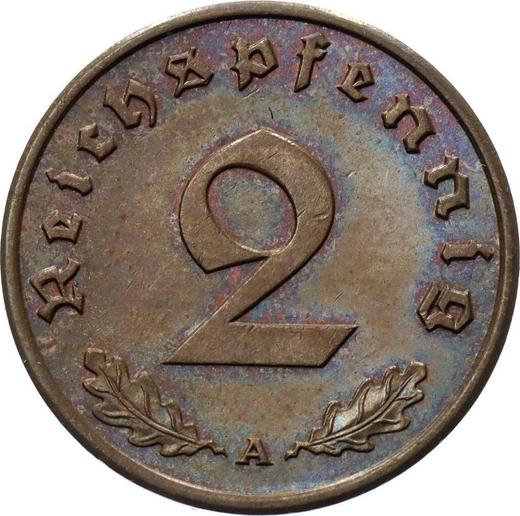 Obverse 2 Reichspfennig 1939 A "Type 1936-1940" -  Coin Value - Germany, Third Reich