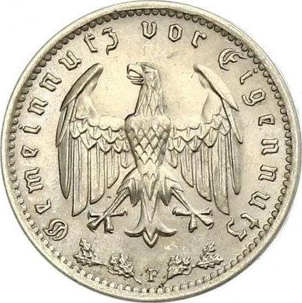 Reverse 1 Reichsmark 1933 F "Type 1933-1939" -  Coin Value - Germany, Third Reich