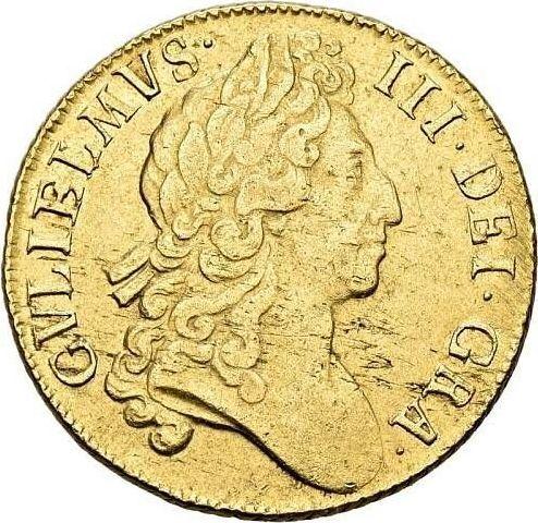 Obverse Guinea 1699 "Second laureate bust" - Gold Coin Value - United Kingdom, William III