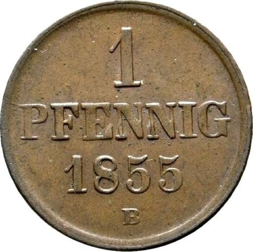 Reverse 1 Pfennig 1855 B - Coin Value - Brunswick-Wolfenbüttel, William