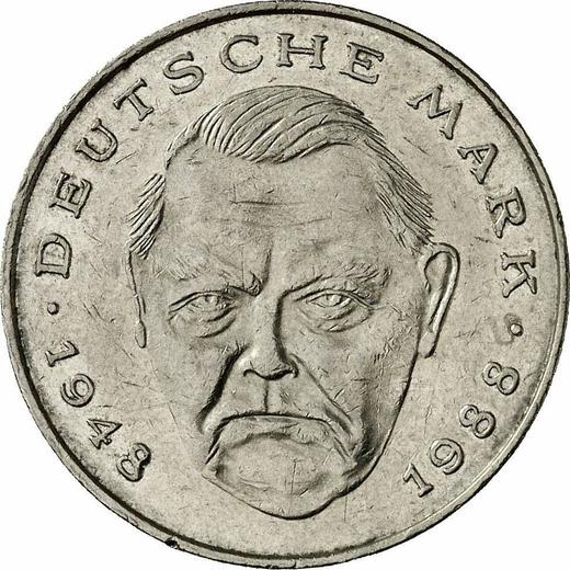 Avers 2 Mark 1993 G "Ludwig Erhard" - Münze Wert - Deutschland, BRD
