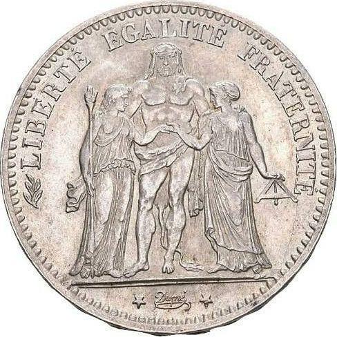 Аверс монеты - 5 франков 1878 года K "Геркулес" - цена серебряной монеты - Франция, Третья республика