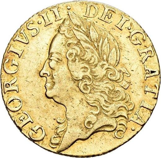 Obverse Half Guinea 1748 "Old Head" - Gold Coin Value - United Kingdom, George II