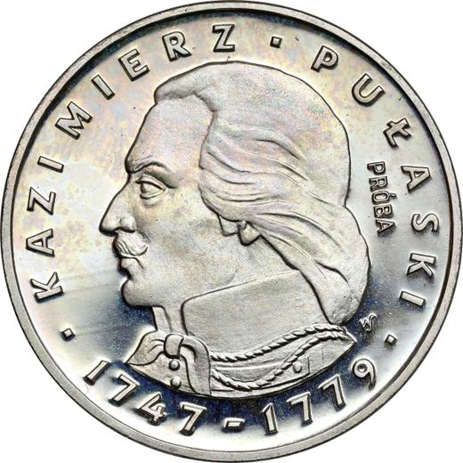 Revers Probe 100 Zlotych 1976 MW SW "Kazimierz Pułaski" Silber - Silbermünze Wert - Polen, Volksrepublik Polen