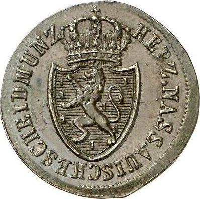 Obverse 1/4 Kreuzer 1812 L -  Coin Value - Nassau, Frederick Augustus