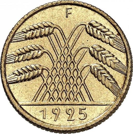 Reverso 10 Rentenpfennigs 1925 F - valor de la moneda  - Alemania, República de Weimar