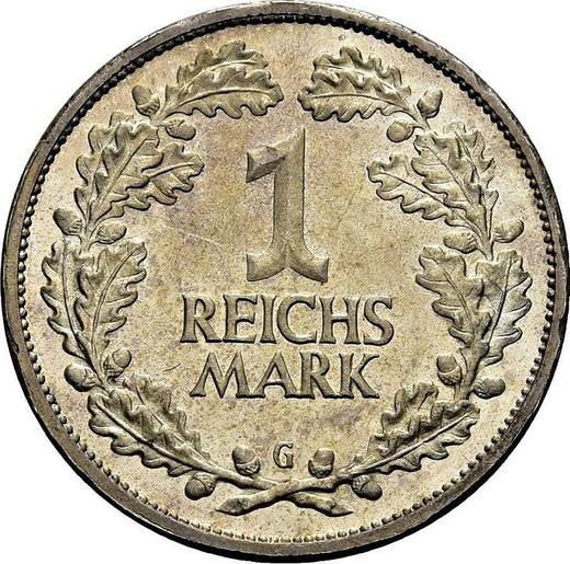 Reverse 1 Reichsmark 1925 G - Silver Coin Value - Germany, Weimar Republic