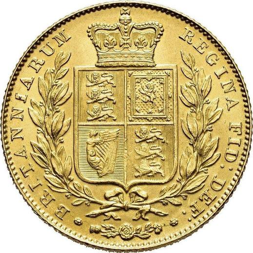 Reverse Sovereign 1844 WW "Shield" - Gold Coin Value - United Kingdom, Victoria