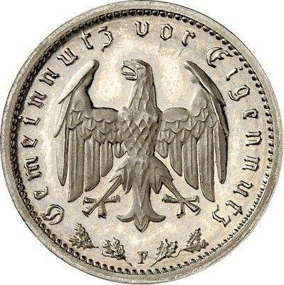 Rewers monety - 1 reichsmark 1937 F "Typ 1933-1939" - cena  monety - Niemcy, III Rzesza