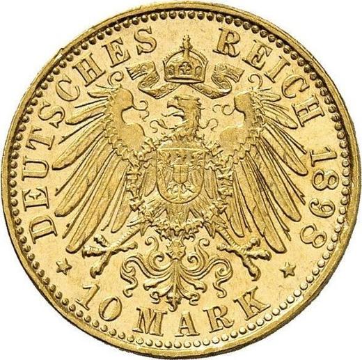 Reverse 10 Mark 1898 D "Bayern" - Gold Coin Value - Germany, German Empire