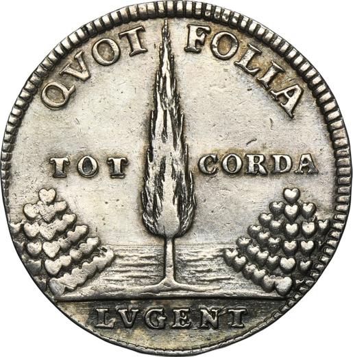 Awers monety - 1/6 talara 1727 IGS "Żałobny" - cena srebrnej monety - Polska, August II Mocny