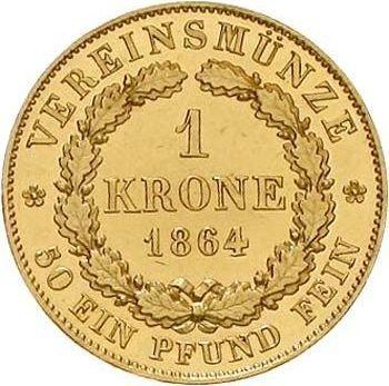 Reverse Krone 1864 - Gold Coin Value - Bavaria, Maximilian II
