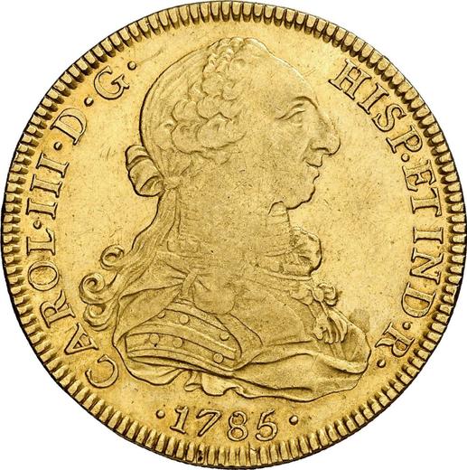 Avers 8 Escudos 1785 Mo FM - Goldmünze Wert - Mexiko, Karl III
