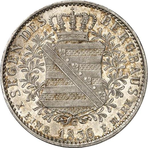 Reverse Thaler 1836 G "Mining" - Silver Coin Value - Saxony-Albertine, Anthony