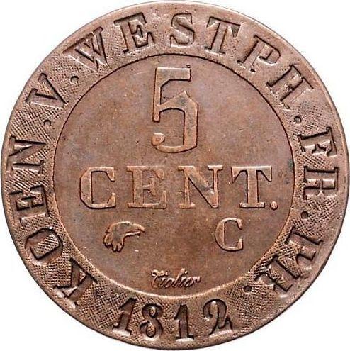 Reverse 5 Centimes 1812 C -  Coin Value - Westphalia, Jérôme Napoléon
