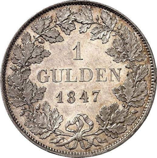Reverse Gulden 1847 - Silver Coin Value - Frankfurt am Main, Free City
