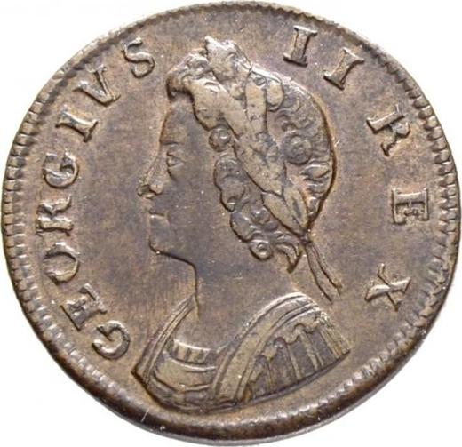 Obverse Farthing 1734 "Young Head" -  Coin Value - United Kingdom, George II