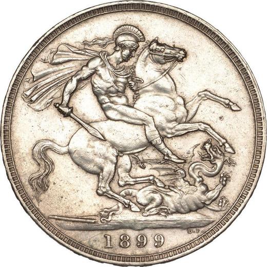 Reverso 1 Corona 1899 TB Canto "LXIII" - valor de la moneda de plata - Gran Bretaña, Victoria