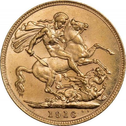 Reverse Sovereign 1916 C - Gold Coin Value - Canada, George V