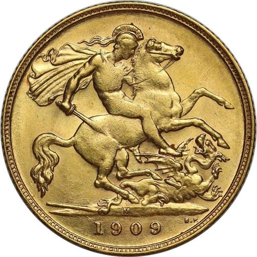 Reverse Half Sovereign 1909 M - Gold Coin Value - Australia, Edward VII