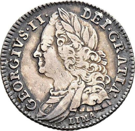 Obverse Sixpence 1746 LIMA "Old Head" - Silver Coin Value - United Kingdom, George II